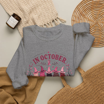 Breast Cancer Awareness Sweatshirt - "In October We Wear Pink" Crewneck
