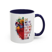 Not Fragile like a flower, Fragile like a bomb - Accent Coffee Mug (11, 15oz)