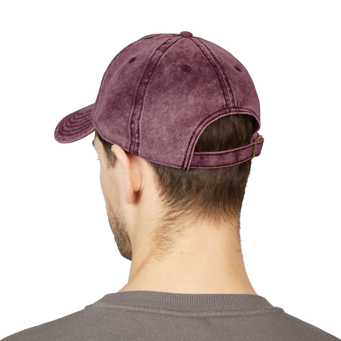 Embroidered Vintage Cap — "I aim to misbehave" Distressed Hat