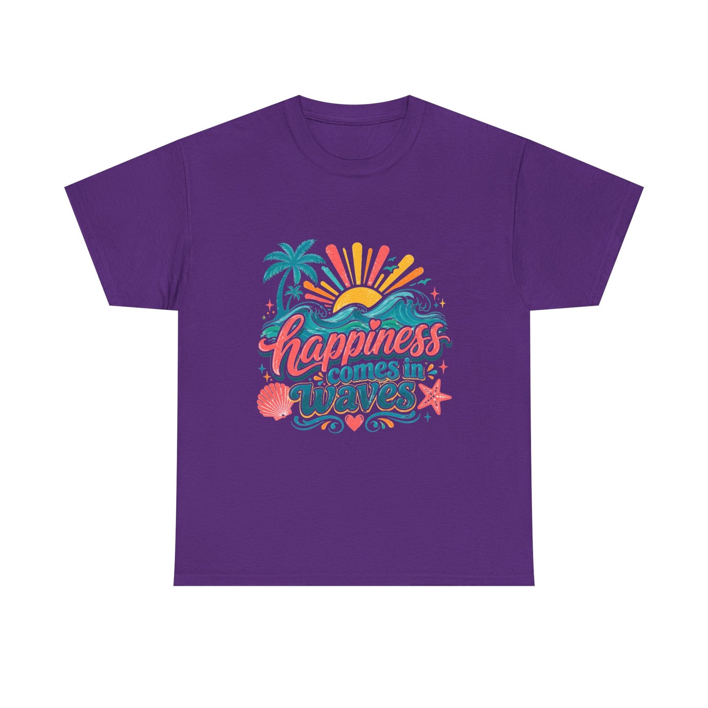 Happiness Comes in Waves T-Shirt — Beachy Summer Graphic Tee