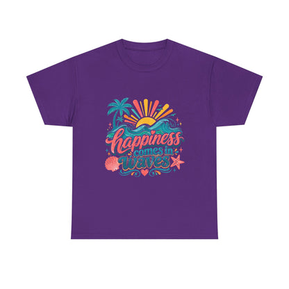 Happiness Comes in Waves T-Shirt — Beachy Summer Graphic Tee