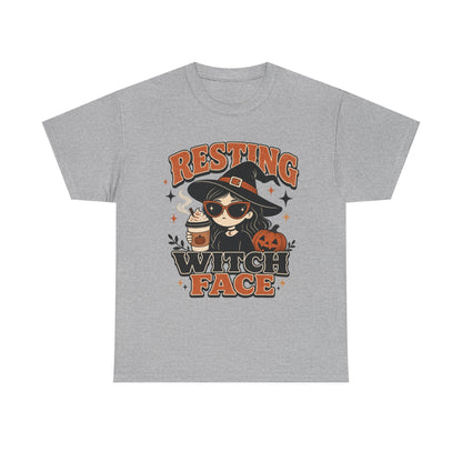 Resting Witch Face T-Shirt – Cute Halloween Witch Coffee Tee