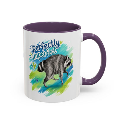 Perfectly Imperfect Raccoon Accent Coffee Mug (Personalizable) - 11/15oz