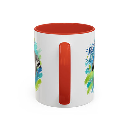Customizable Perfectly Imperfect Raccoon Accent Coffee Mug - 11/15oz