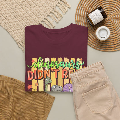 Dinosaur T‑Shirt — "Dinosaurs Didn't Read" Cute Retro Dino Graphic Tee