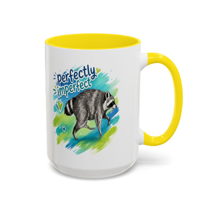 Perfectly Imperfect Raccoon Accent Coffee Mug (Personalizable) - 11/15oz