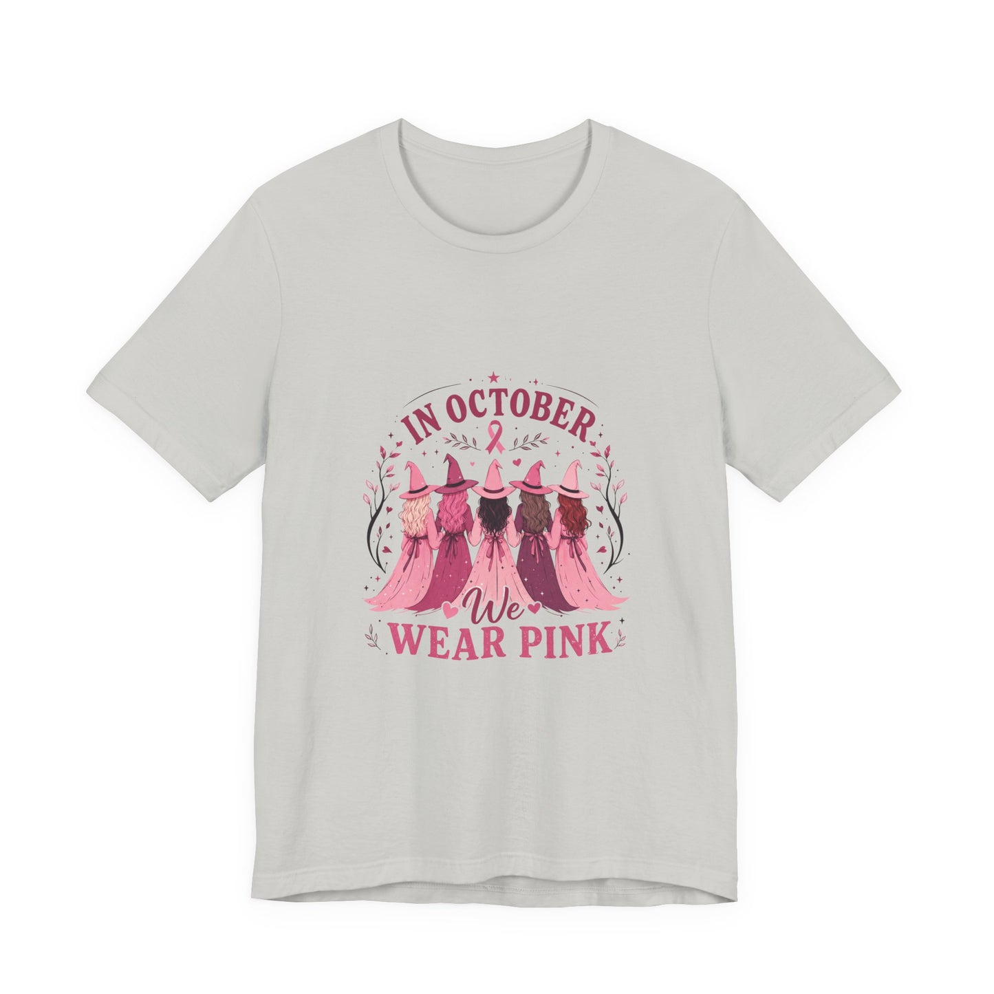 Breast Cancer Awareness Tee — "In October We Wear Pink" Short Sleeve Shirt