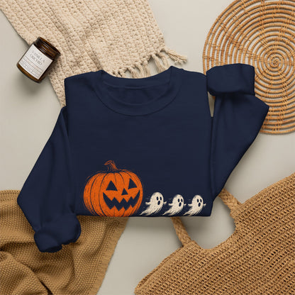 Halloween Pumpkin & Ghosts Crewneck Sweatshirt