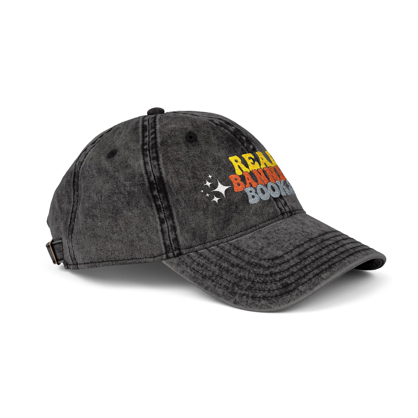 Vintage Embroidered Cap – "Read Banned Books" Retro Cotton Hat