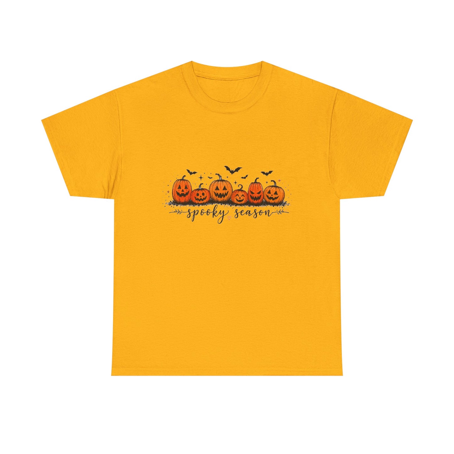 Spooky Season Pumpkin Tee — Cute Jack-o'-Lanterns & Bats Halloween T-Shirt