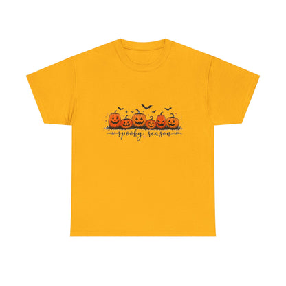 Spooky Season Pumpkin Tee — Cute Jack-o'-Lanterns & Bats Halloween T-Shirt