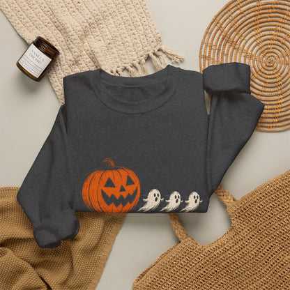 Halloween Pumpkin & Ghosts Crewneck Sweatshirt