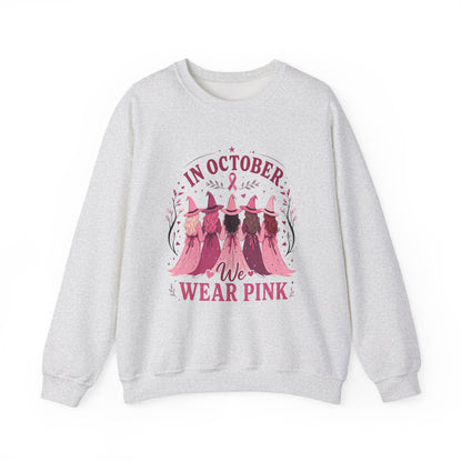Breast Cancer Awareness Sweatshirt - "In October We Wear Pink" Crewneck
