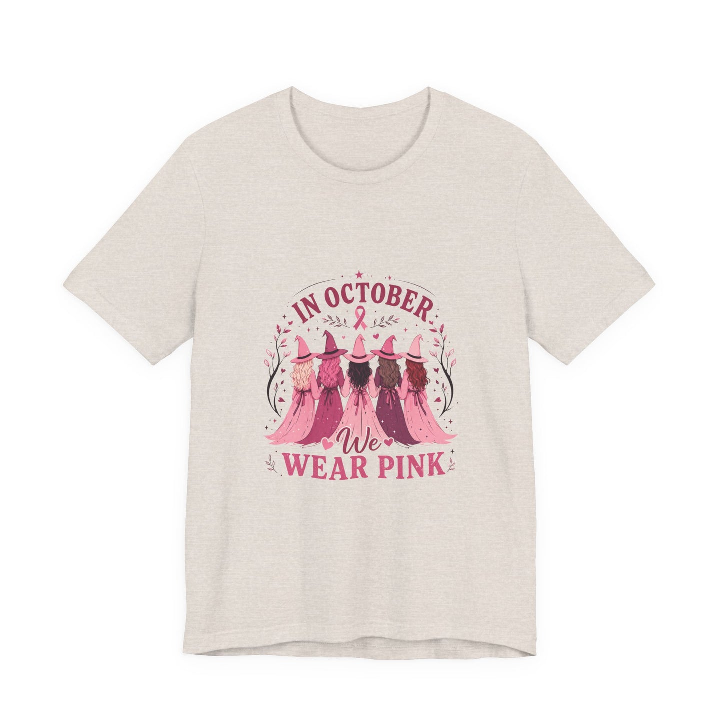 Breast Cancer Awareness Tee — "In October We Wear Pink" Short Sleeve Shirt