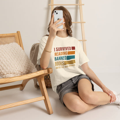 I Survived Reading Banned Books T-Shirt — Funny Reader Freedom Tee
