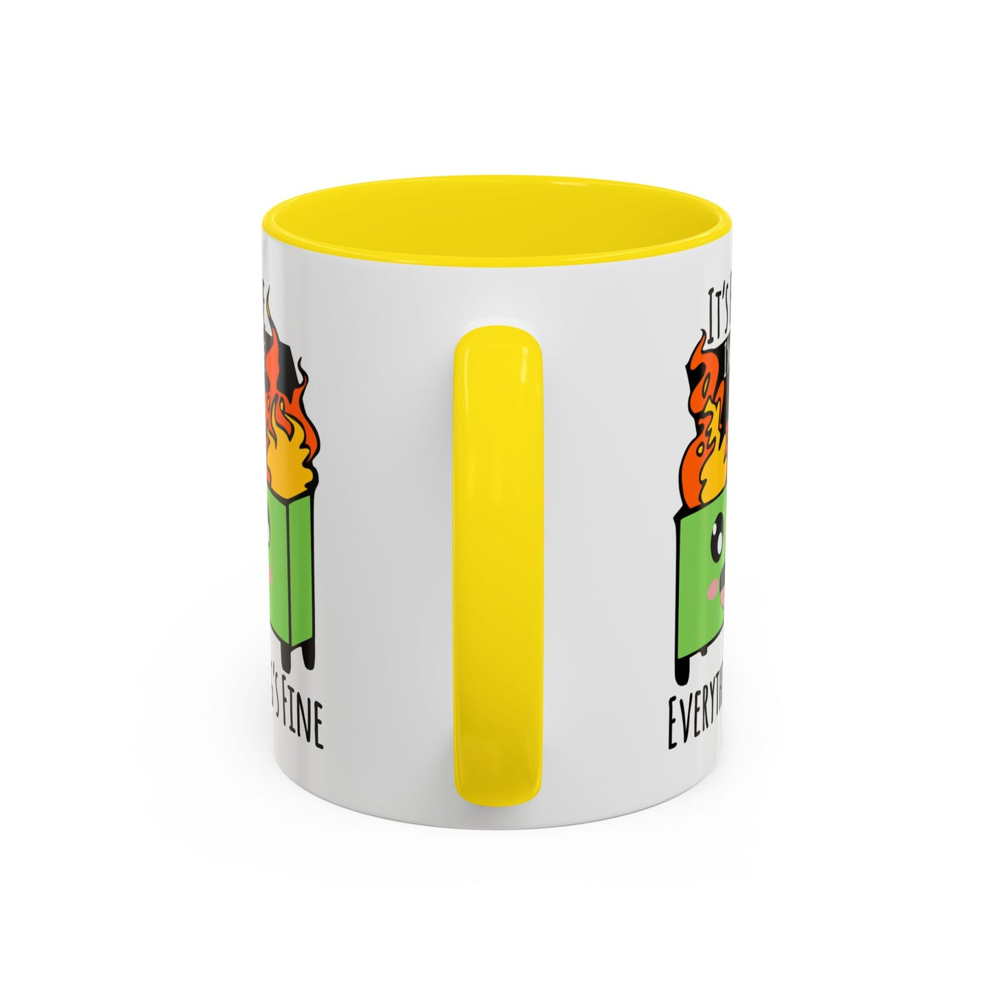 Customizable It's fine, I'm fine, Everything's Fine - Accent Coffee Mug (11, 15oz)