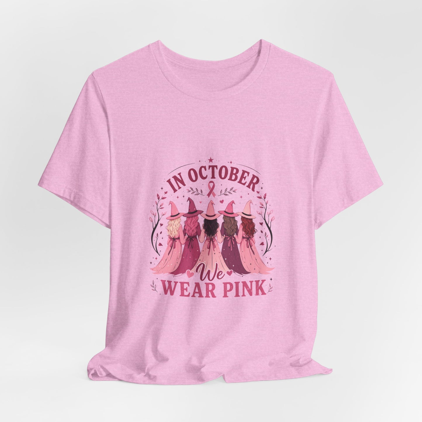 Breast Cancer Awareness Tee — "In October We Wear Pink" Short Sleeve Shirt