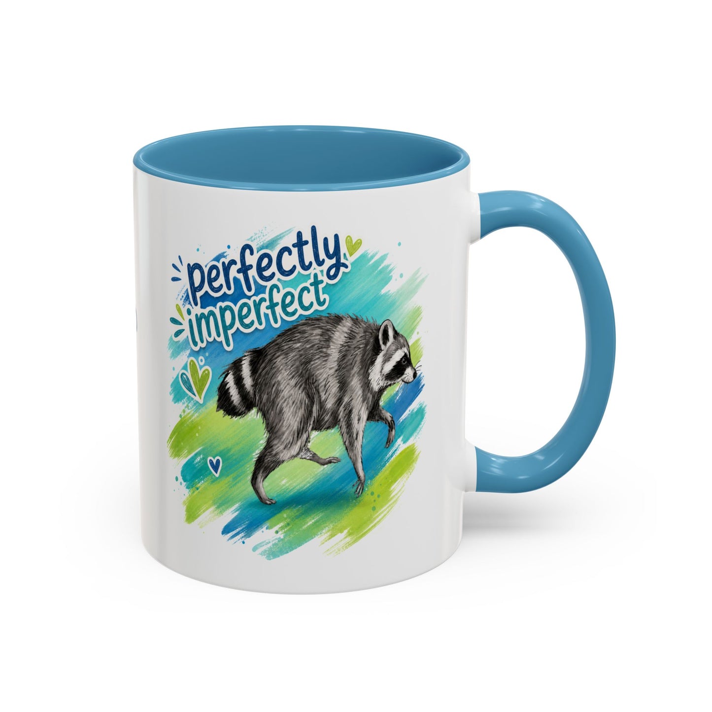 Perfectly Imperfect Raccoon Accent Coffee Mug (Personalizable) - 11/15oz