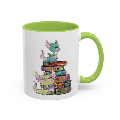 Book Dragons - Accent Coffee Mug (11, 15oz)