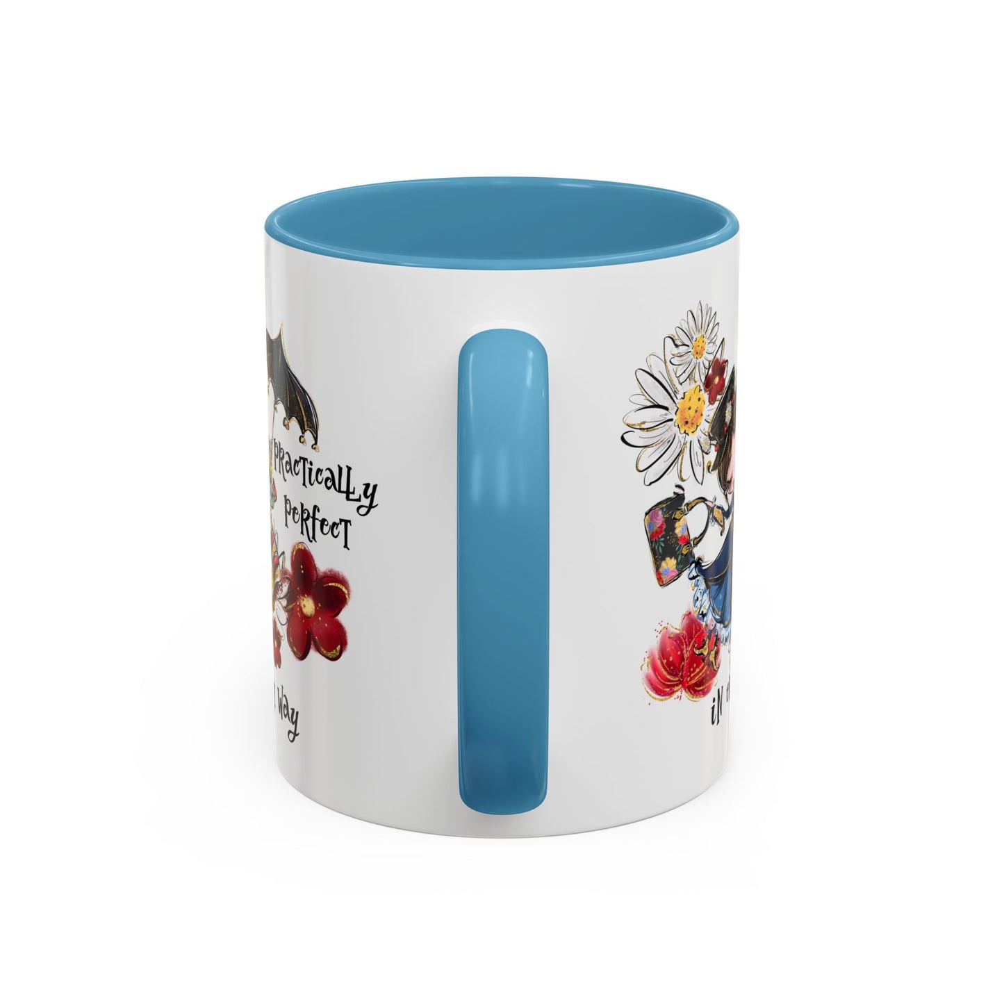 Customizable Accent Coffee Mug — 'Practically Perfect in Every Way'