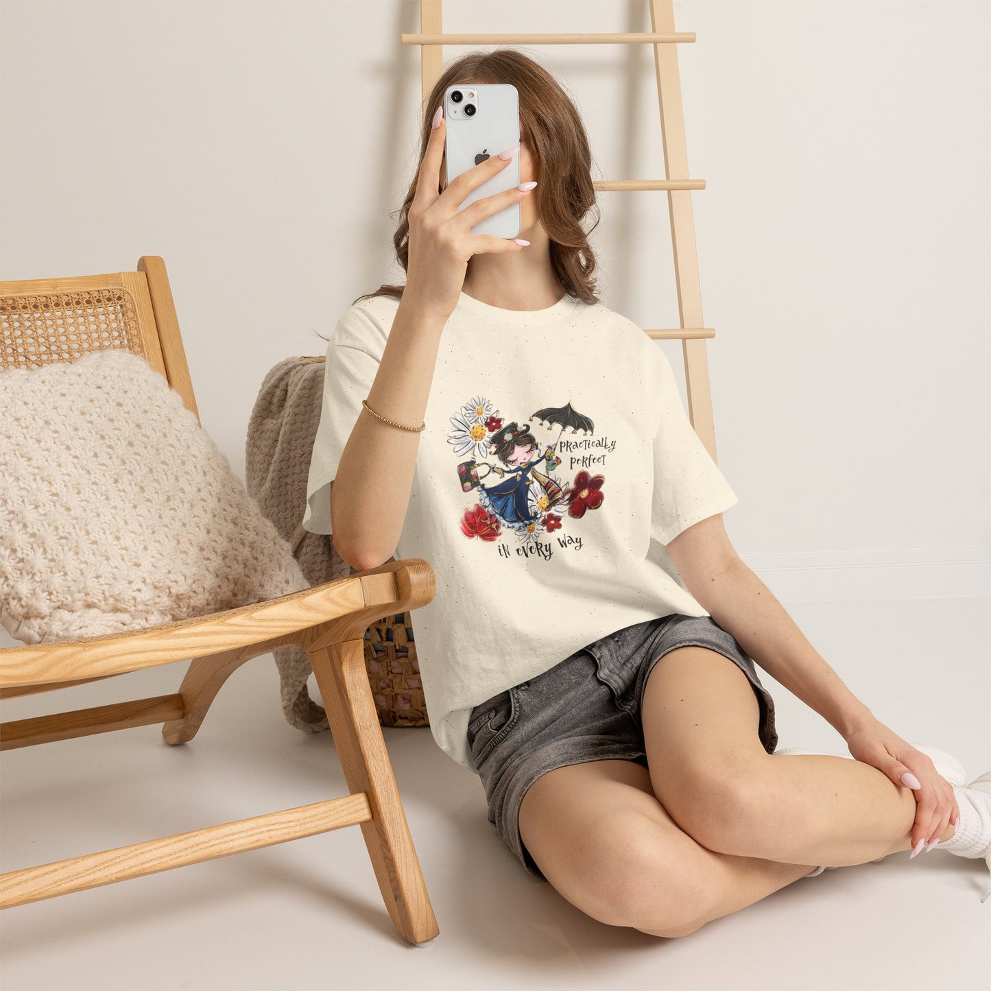 T-Shirt — 'Practically Perfect In Every Way' Floral Tee