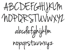 Jenna Sue - custom font 4mm upper and lower PLUS numbers silver version  - Morando Destash