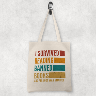 I read banned books -  tote bag