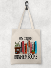 Banned books tote bag