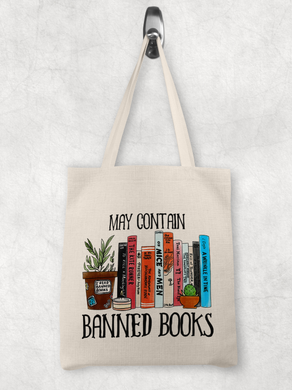 Banned books tote bag