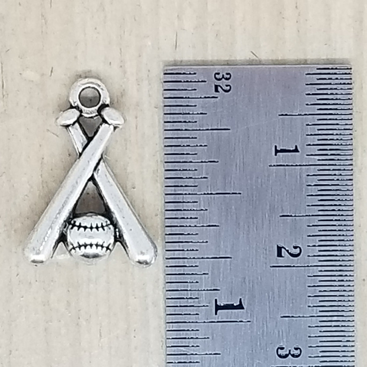 Baseball Bats and Ball Charm - lot of 8