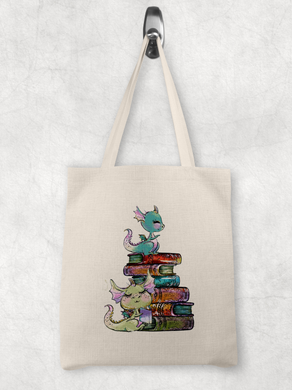 Book Dragons tote bag