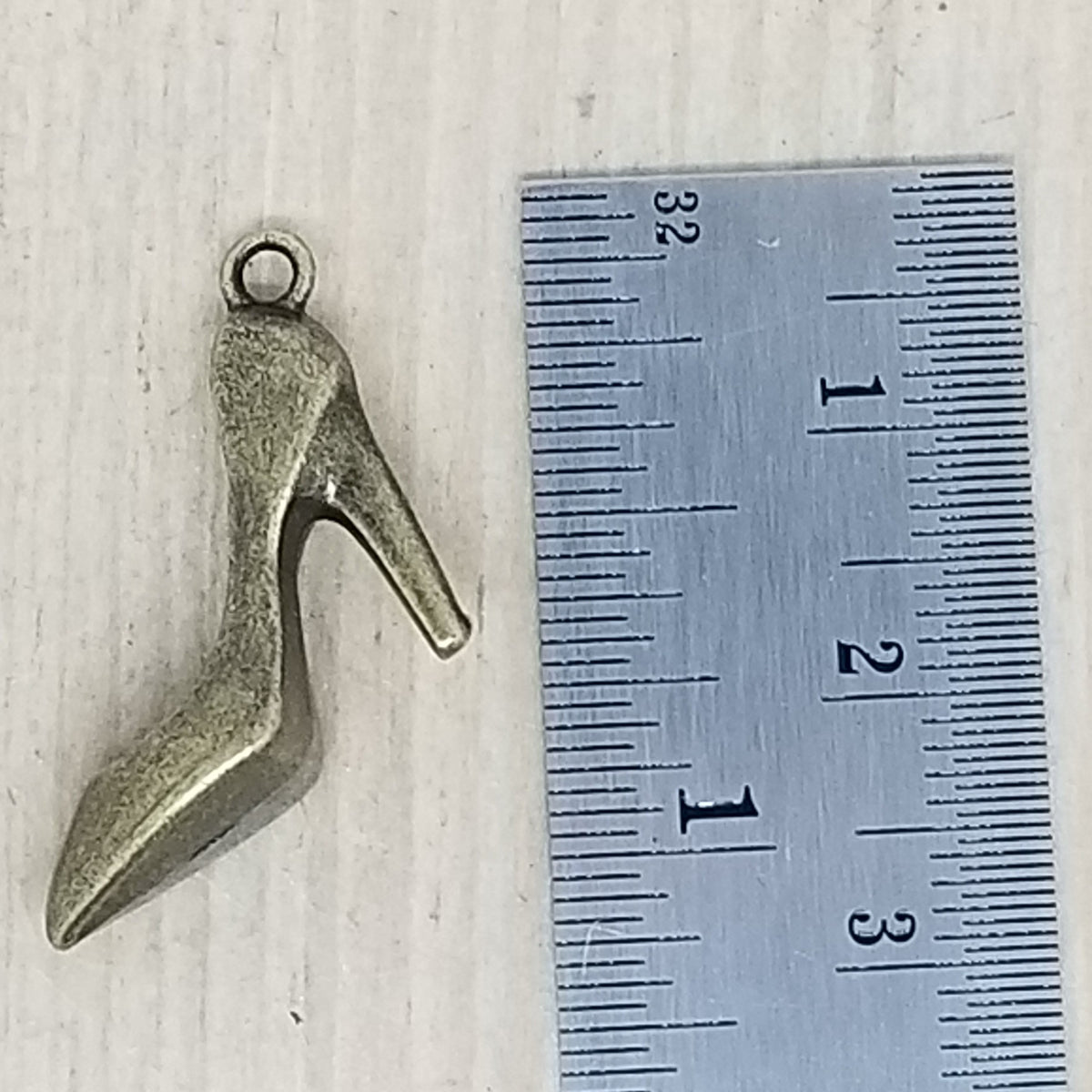 Bronze High Heel Charm - lot of 5