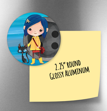 Coraline - Round Aluminum Magnet