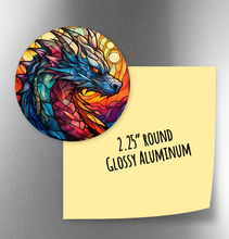 Dragons - Round Aluminum Magnet