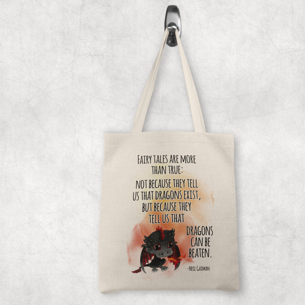 Dragons Can Be Beaten -  tote bag