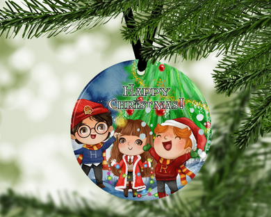 HP Happy Christmas -  porcelain / ceramic ornament