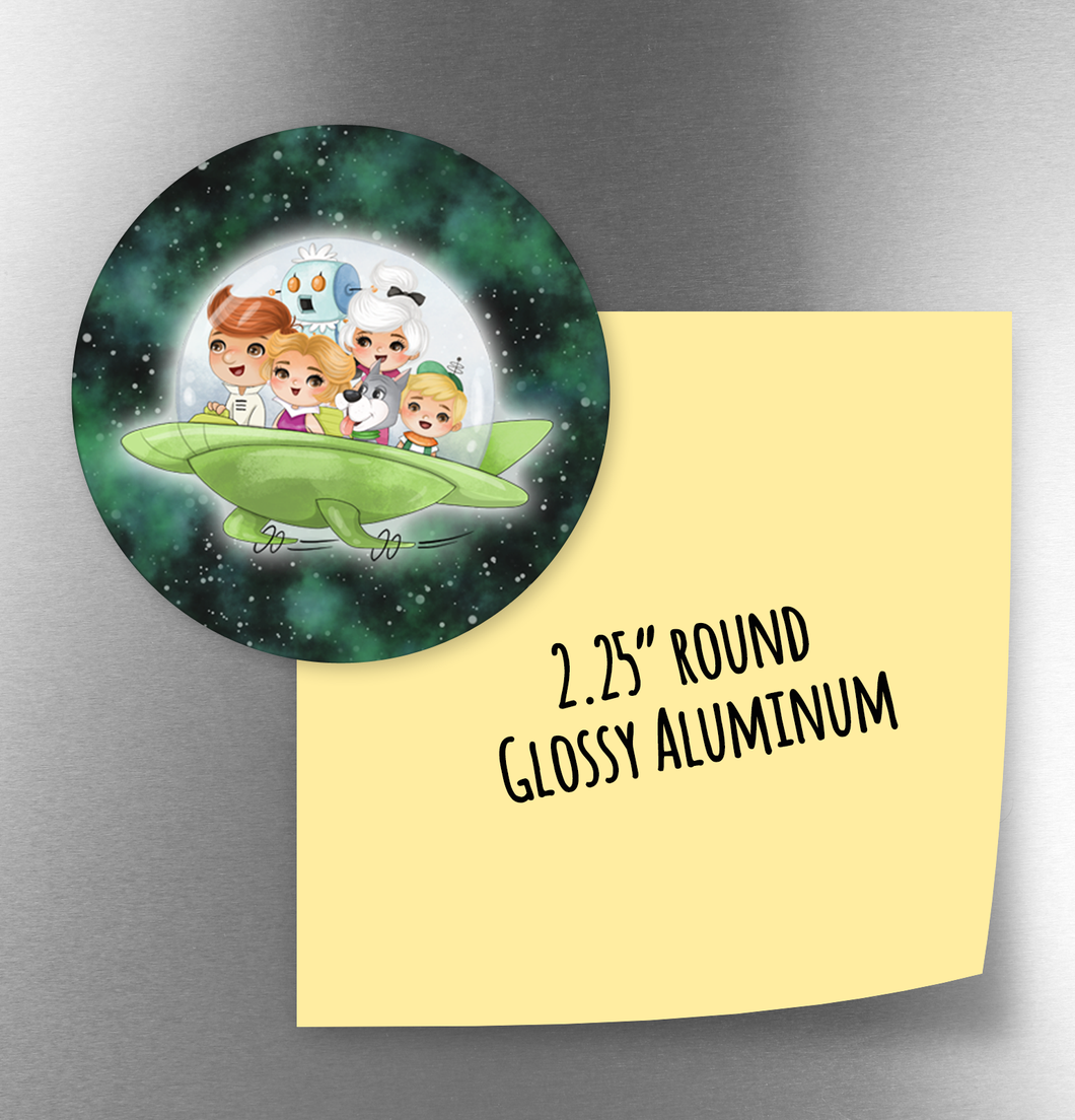 Jetsons - Round Aluminum Magnet