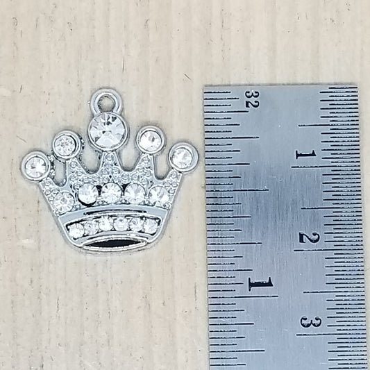 Jeweled Crown Charm - lot of 6