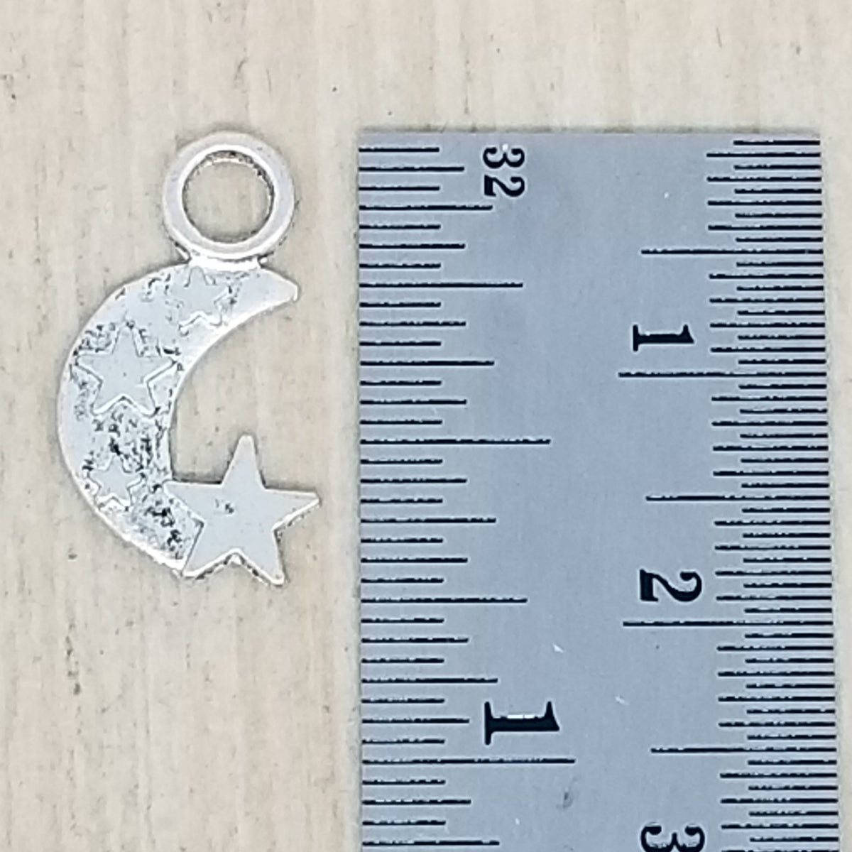 Moon and Stars Charm - lot of 5