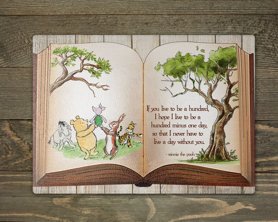 Pooh - Live to be 100 - Cutting Board