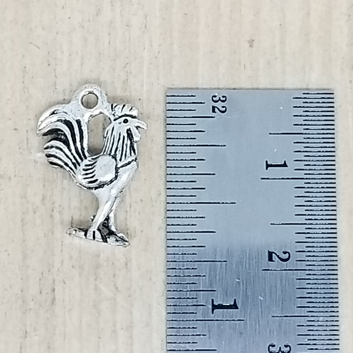 Rooster Charm - lot of 6
