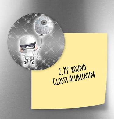 Cute Trooper -  Round Aluminum Magnet