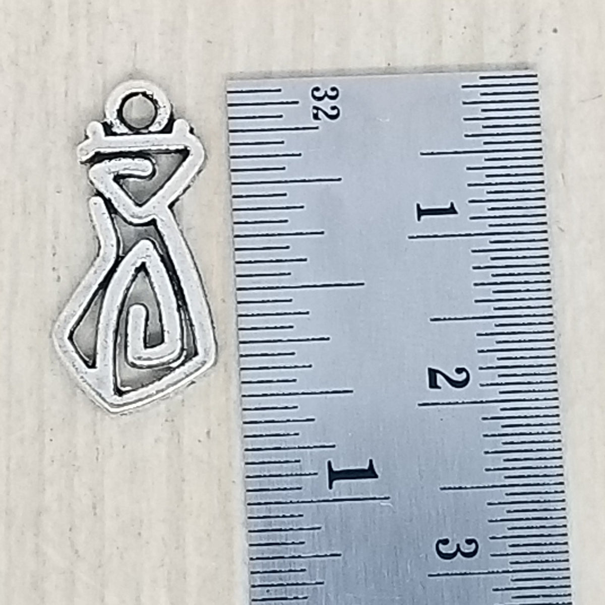Swirly Tie Charm - lot of 6