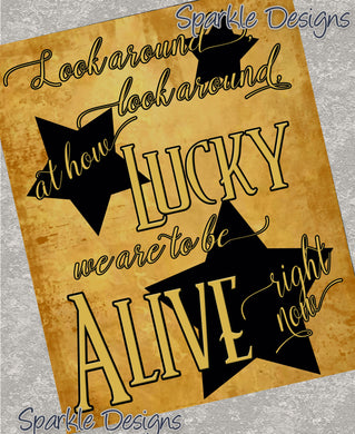 How lucky we are -  139 wood Print