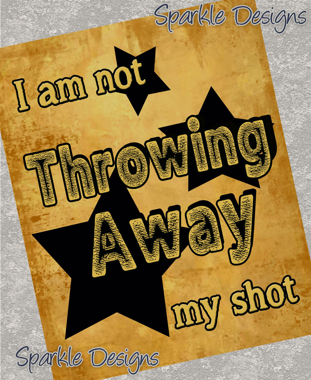 I am not throwing away my shot -  140 wood Print