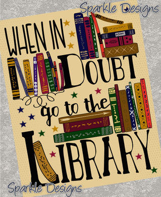 When in doubt go to the Library - 146 wood Print