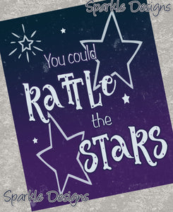 You could rattle the stars - 157 wood Print