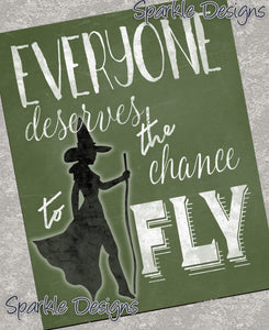 Everyone Deserves the Chance to Fly -  164 wood Print