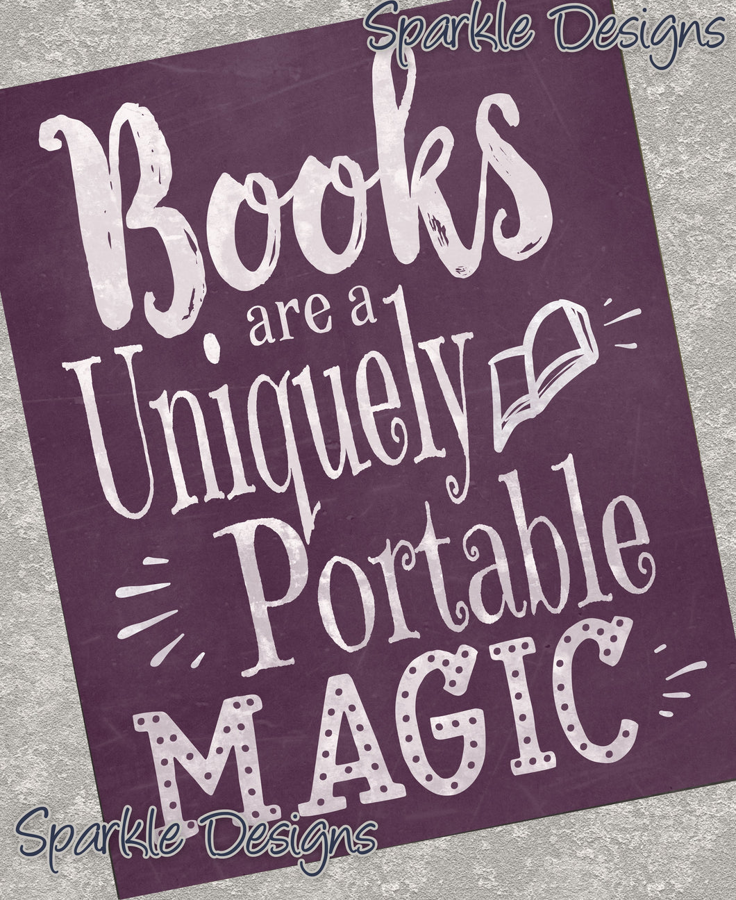 Books are a uniquely portable magic - Books 169 wood Print