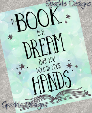 A book is a dream that you hold in your hands - Books 185 Wood Print